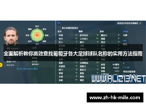 全面解析教你高效查找葡萄牙各大足球球队名称的实用方法指南